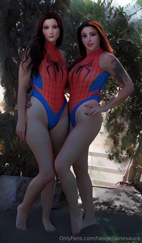 Tried to make us cartoon spideys and now I cant stop laughin..