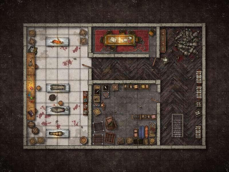 Police Station and Morgue (dark version)