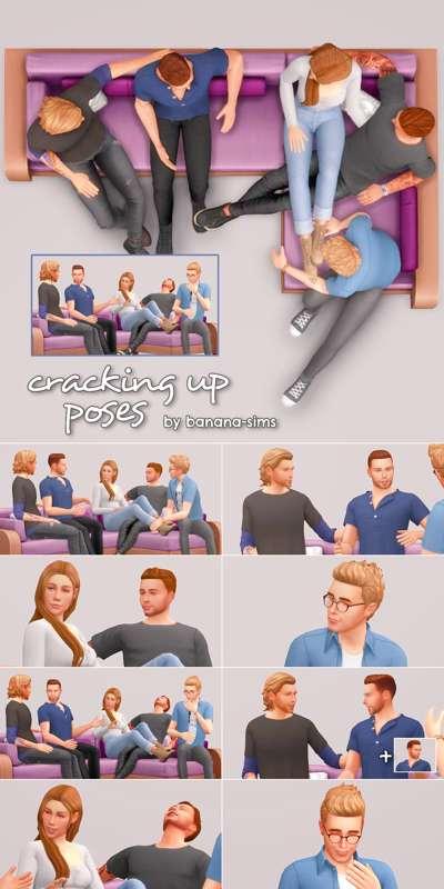 Cracking Up Pose Pack by Banana-Sims