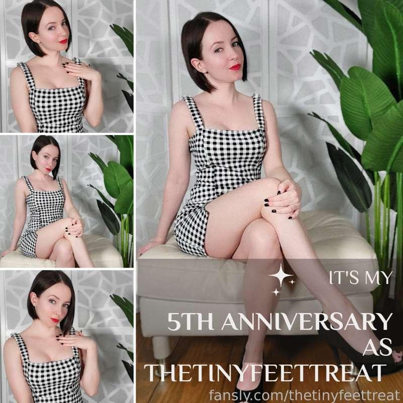 It's my 5th anniversary as TheTinyFeetTreat! Can you believe I've been making content for 5 years?! That is WILD! Time flies when you're having fun! I wouldn't be here if weren't for you guys! Thanks so much for all the support over these past 5 years!

You can help me celebrate by visiting my new and improved wish list below, or by tipping on this post!

⬇️

https://throne.me/u/thetinyfeettreat