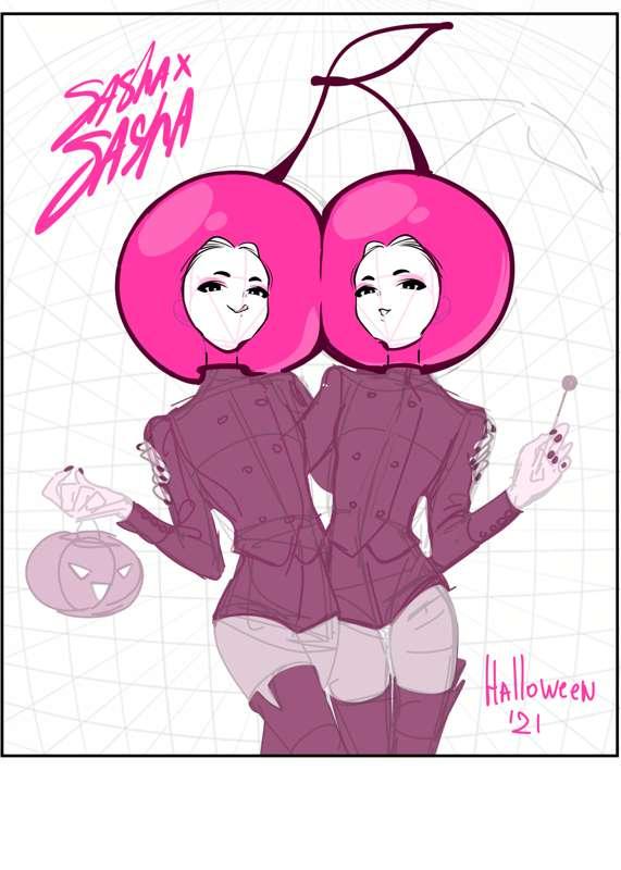 🎃🍒Halloweeny Sashas-Cherries🍒🎃 (sketch)