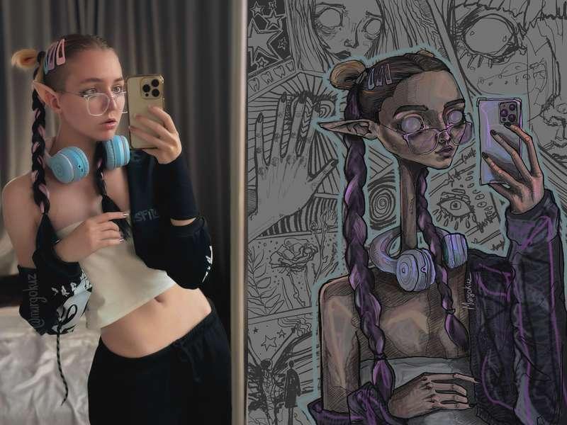 🤓 geek elf girl
*digital drawing based on my photo, and drawing timelapse~

#fyp #art #drawing #artist #sketch #anime