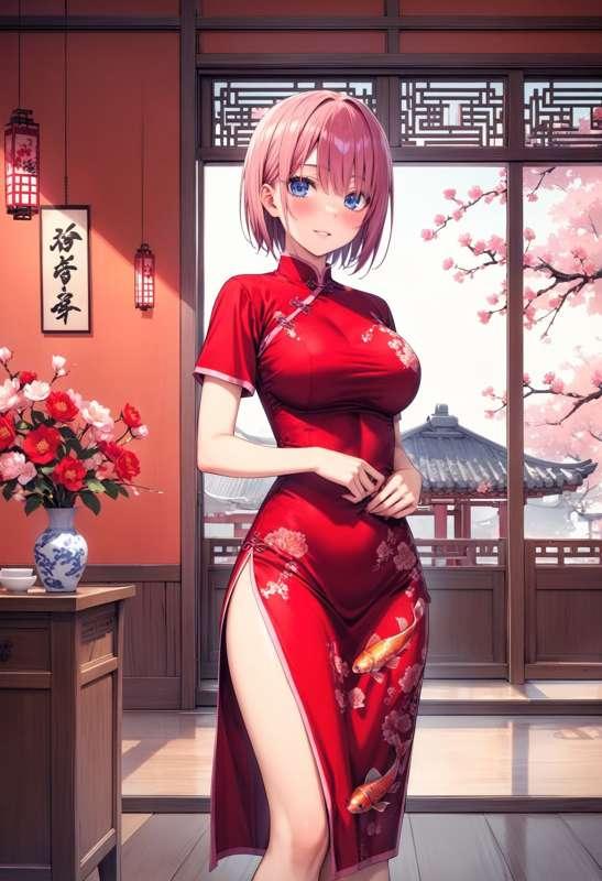 女優の仕事を貰うために業界の偉い人とチャイナ服でエッチな撮影をする中野一花　56枚(zip, pdf有り)