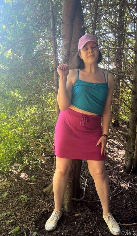 #woods #outside #outdoors #risky #trans #tgirl #tg #mtf #panties #skirt #thicc #mature #fyp