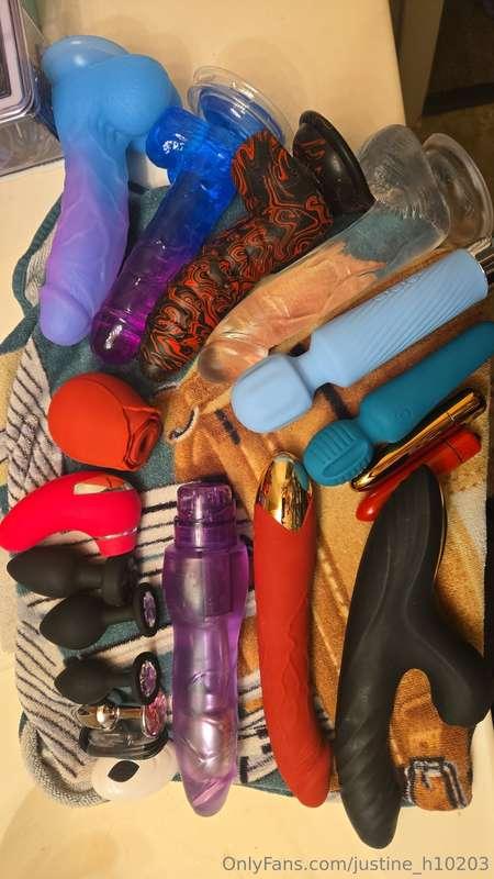Everything has been sitting in a drawer soo spicy toy cleani..