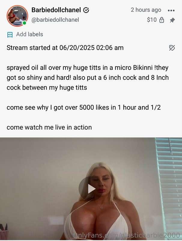U don’t wanna miss my hot sexy steaming today soaked my biki..