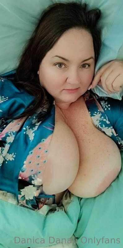 I love this soft silky robe draped over my huge tits!