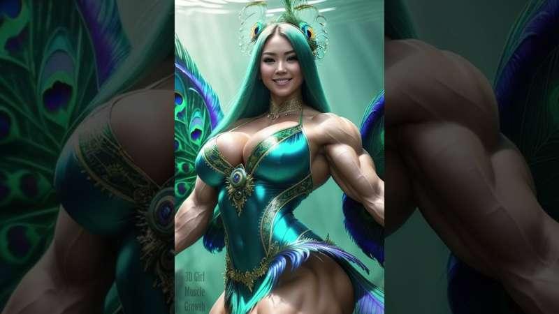 Beautiful muscular water fairy AI generated