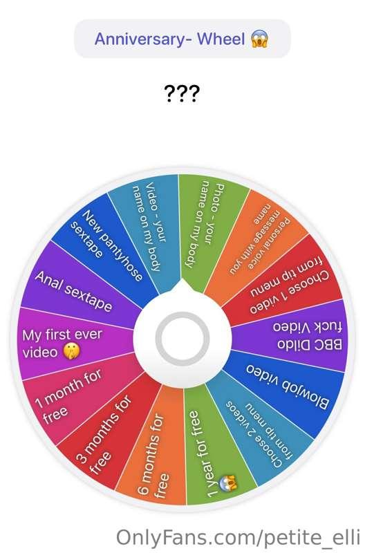 2 YEAR OF ANNIVERSARY ❤️😍 
1 spin - 10$ 

Last week was my 2..