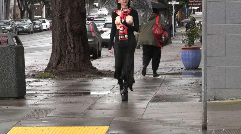 I took my favorite scarf out on a rainy day!