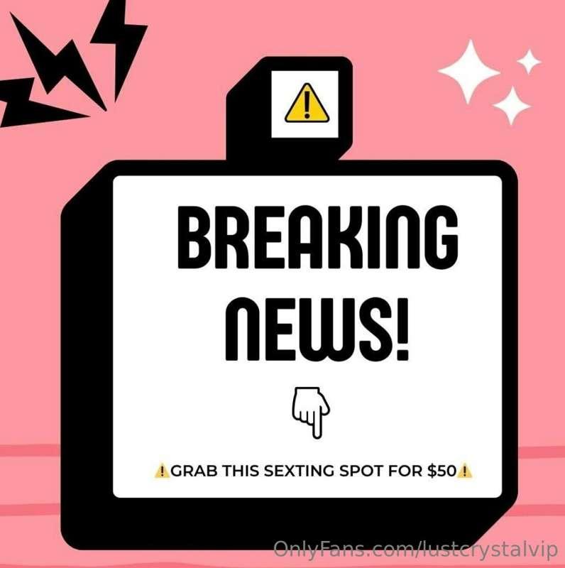 ONLY ONE SEXING SPOT! VIP DISCOUNT FOR ONLY 10$! (USUALLY $5..