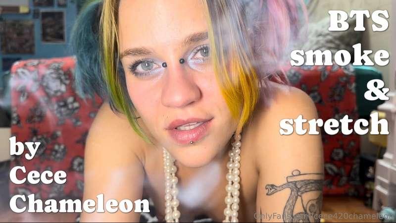 BTS smoke & stretch  ever wondered how I prep to film? now y..