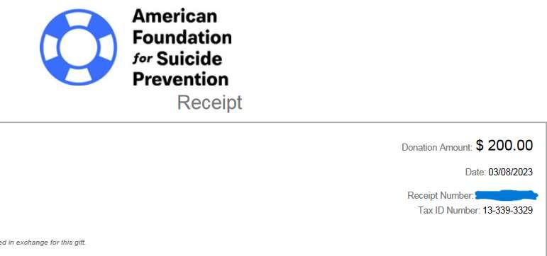 March's Charity Donation!
