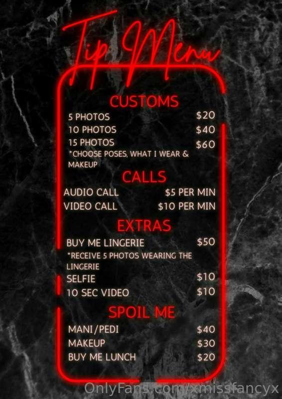 🌟Pinned Post🌟I made a tip menu babes 😘 if there’s anything e..