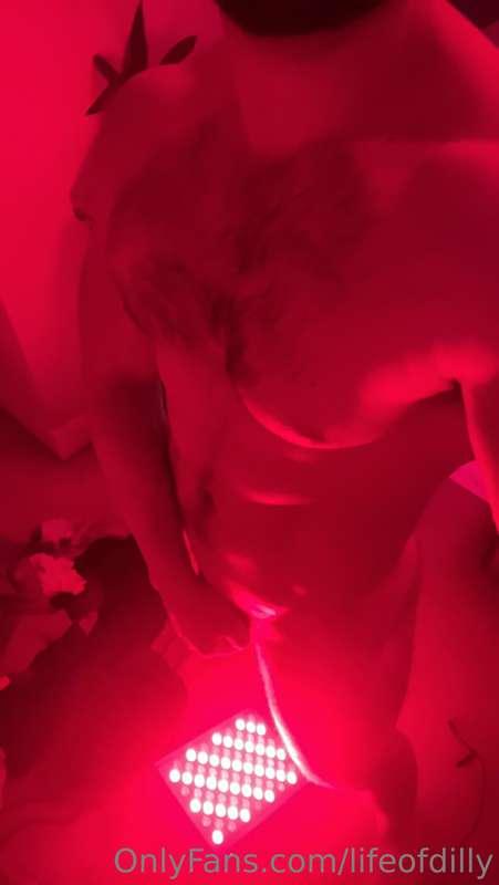 Red light on the whole body baby
