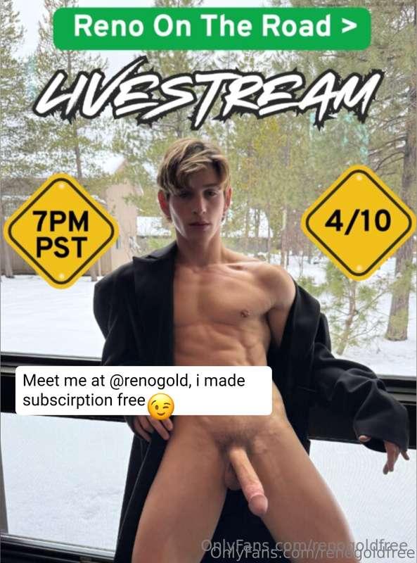 @renogold Is still free!!! Cum to the live and leave with em..