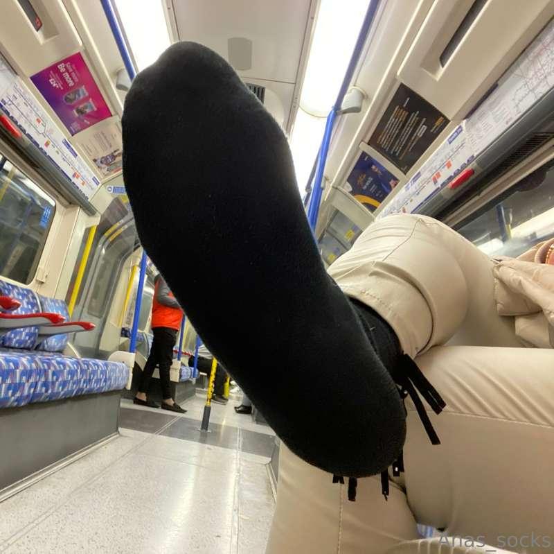 Would you sniff my sweaty stinky socks and feet in public tr..