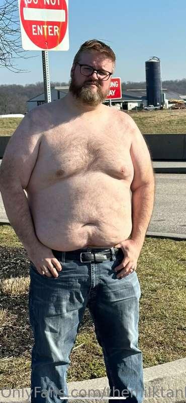 Find me out in the country at a truck stop missing my shirt…..