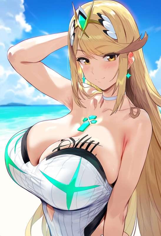 Mythra's Blacked Vacation