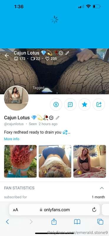 @cajunlotus this is her profile so yall can find her add her..