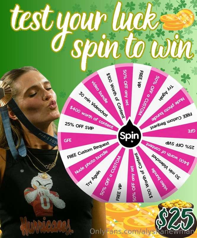 Today is your last chance to test your luck and take a spin,..