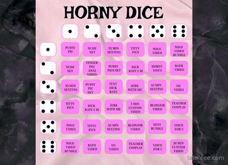 HORNY DICE 🥵🎲

I made this especially for you honey and I ho..