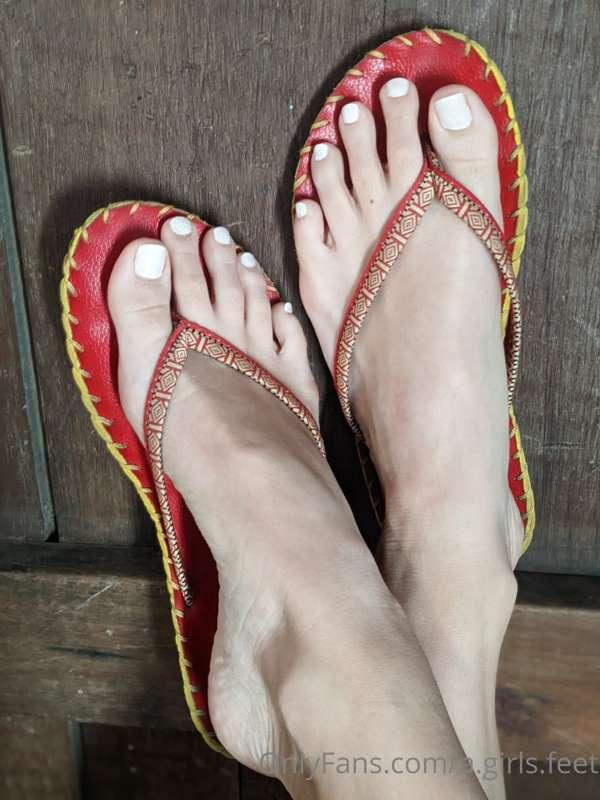 Got these flip flops in Thailand -- my fav!