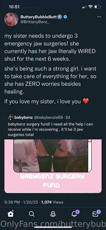 subscribe to my sisters onlyfans! @babybenz help me help her..