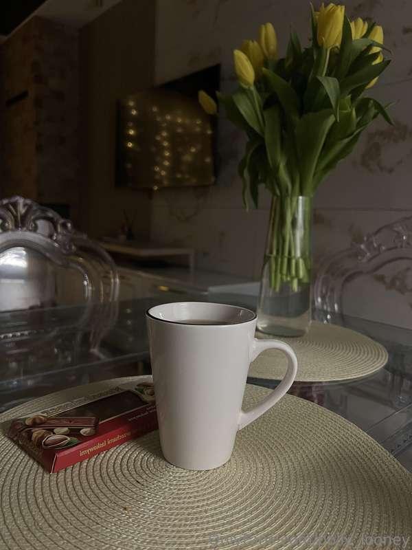 I wake up slowly, stretching... The first sip of hot coffee,..