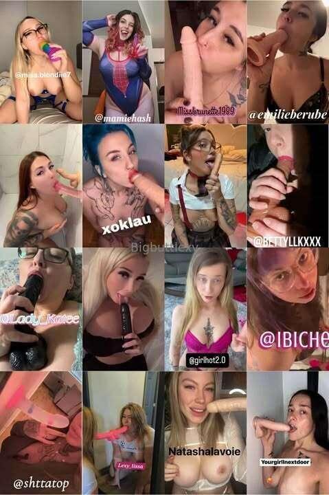 16 sluts who likes to sucks!!!Watch us take our dildo deep d..