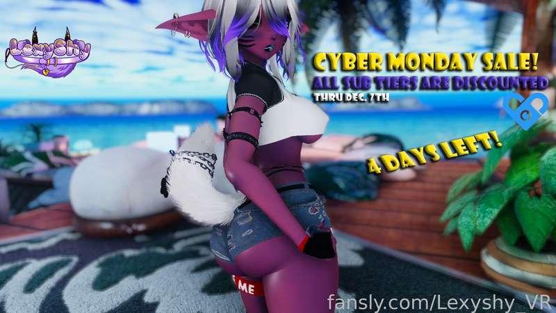 Cyber Monday Sale!
All sub tiers are discounted
Thru Dec. 7th
4 Days Left!
https://fansly.com/Lexyshy_VR


#vr #freepreview #fyp #puppygirl #monstergirl #goblin #gobllingirl #anime #hentai #streamer #vtuber #lewdtuber #bigbooty #bigtittys #mute