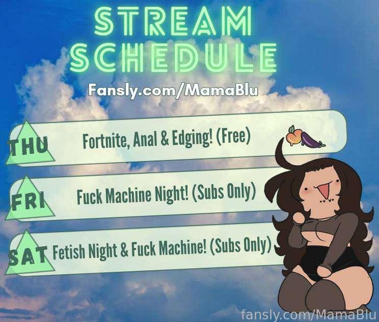 Stream schedule for this week! Gonna all be at 11PM EST &gt;v