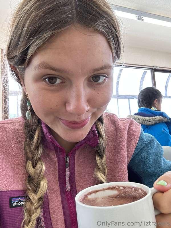 Snowboarding snack break!