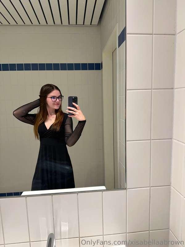 I went to sport after work so I changed in the bathroom toda..