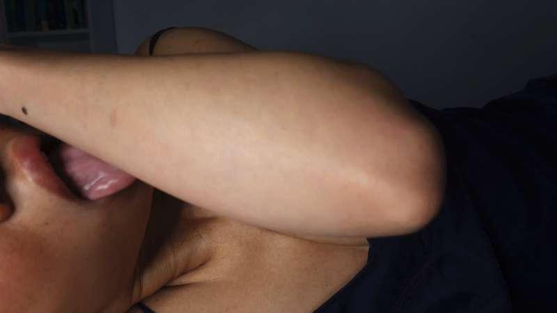 Asmr licking my arm, hand, finger