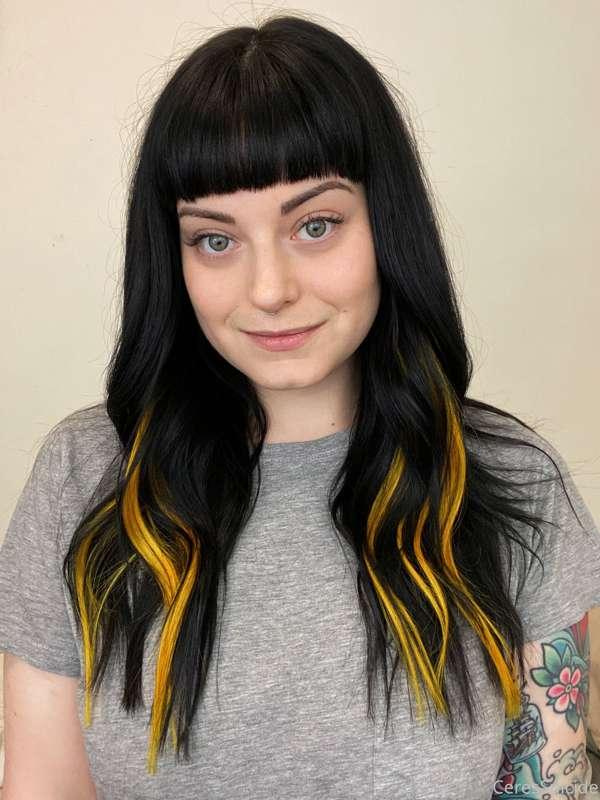I got some yellow added to my hair, what do you think? yello..
