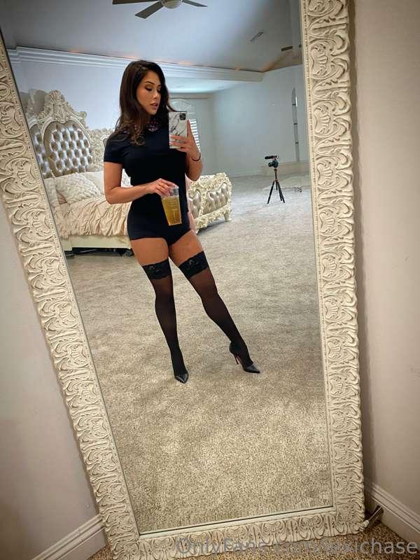 Crawl towards me and beg to jerk to MY black stockings and p..
