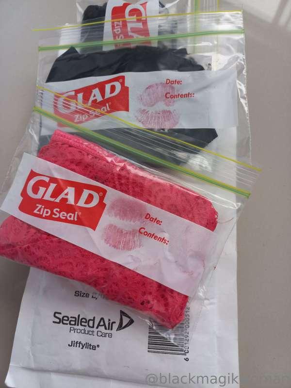 Panties packed and ready to be shipped!!  Doubled sealed so ..