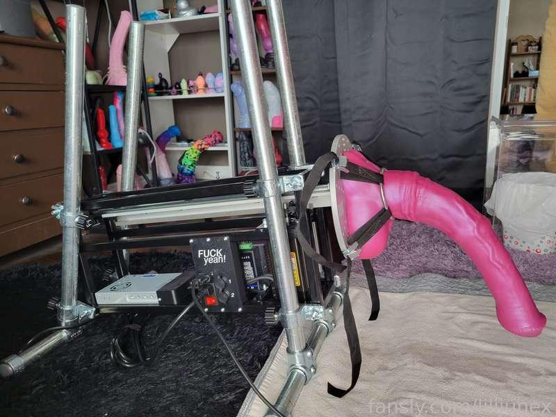 It's go time baby!! 🤘 XL Chance strapped in...time to see what this machine is capable of &gt;:)

#fuckmachine #horsedildo #hugedildo #baddragon ##fantasydildo 
