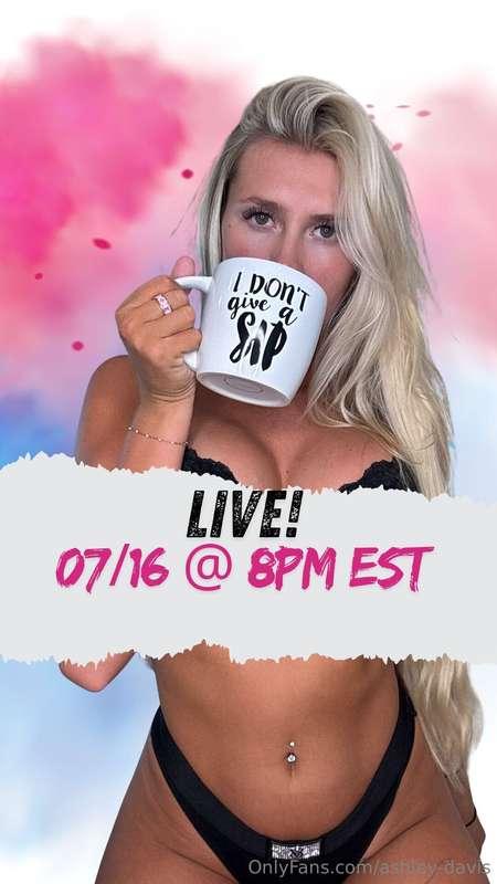 going live tomorrow night (7/16) at 8pm EST 💕 just a chill l..