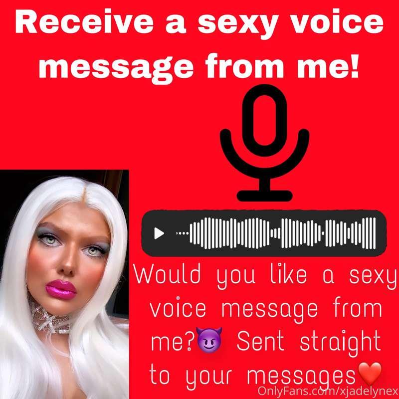 ❤️🎙Receive a sexy voice message from me🎙❤️..
Would you like ..