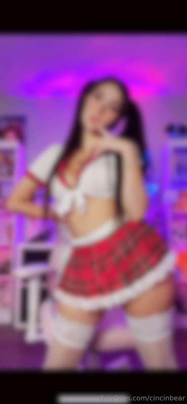 New weekly in dms! Schoollll girl outfit boobs and ass tease..