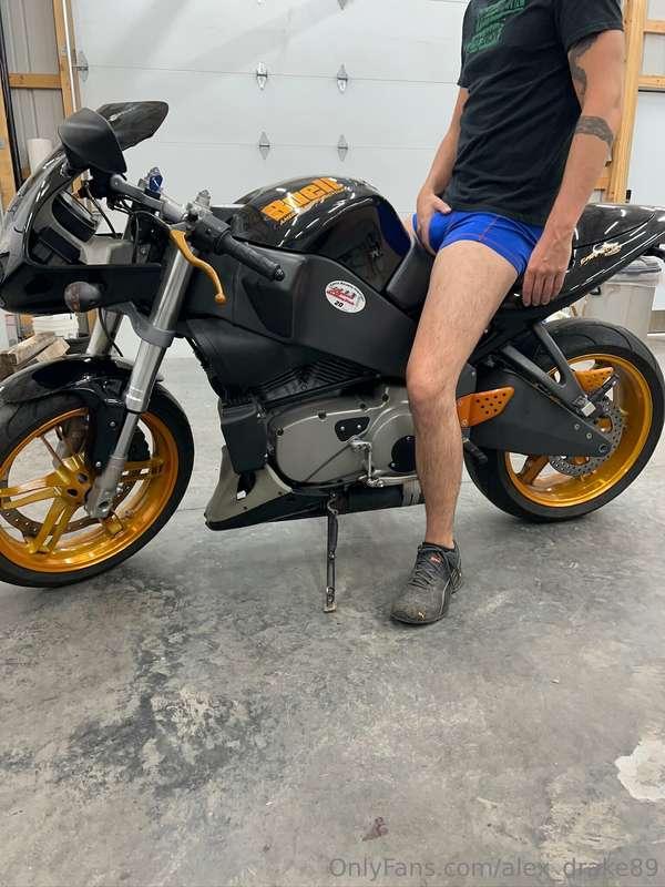 Alex wants to ride you on the bike! You down? 😈🍆