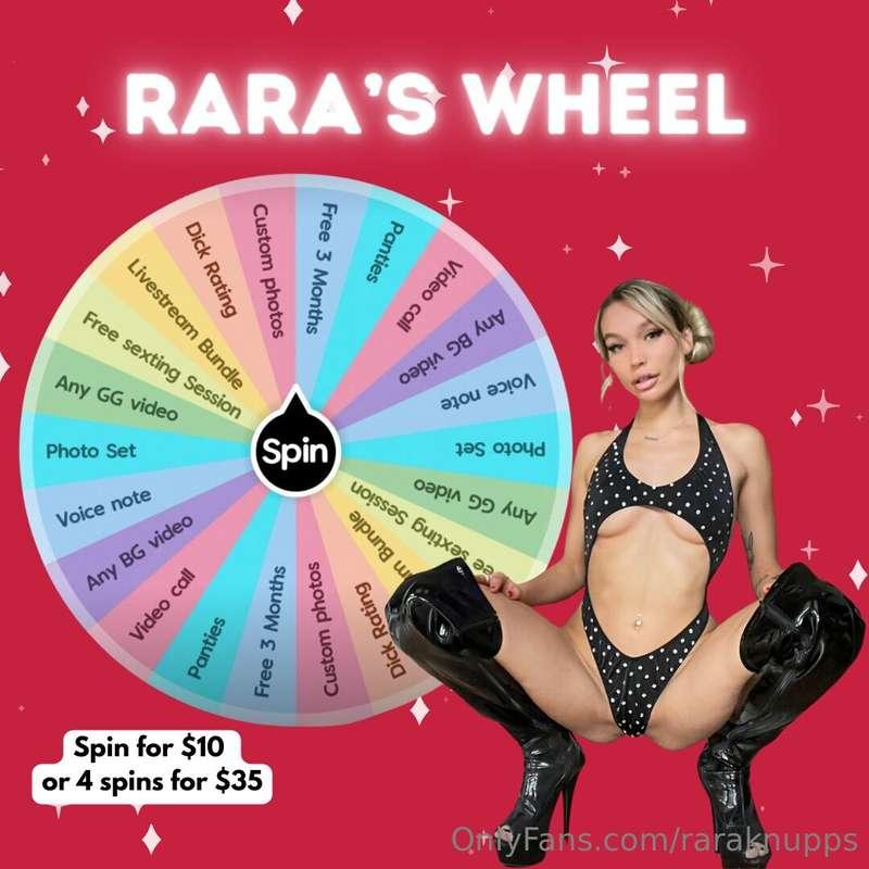 Cum try my naughty wheel daddy 😈 
Tip, to start spinning 💦