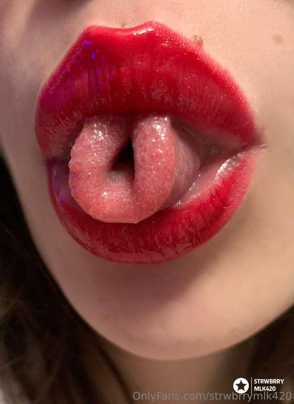 I really think my lips look delectable in red, what do you t..