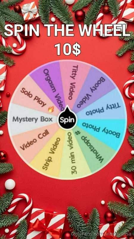 🍀🎇 SPIN THE WHEEL 🎇🍀 
🔥 Only 10$ per spin 🔥(or 3 spins for 2..