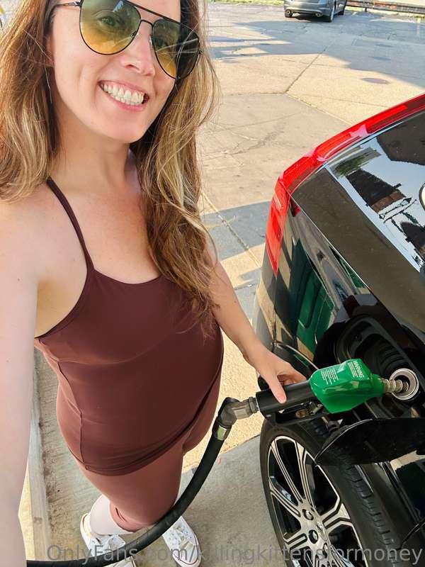 Flashing a tit at the gas station this morning was easier th..