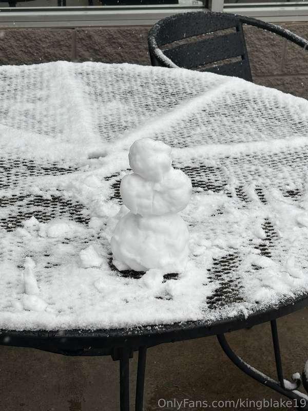 The evolution of today’s snowman. 