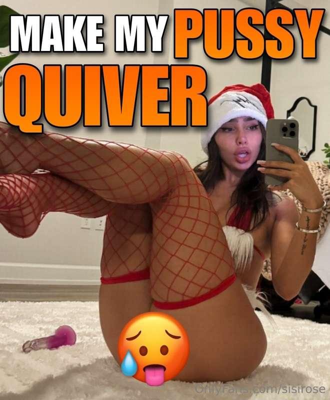 ### MAKE MY PUSSY QUIVER 🐱💦
slide that huge cock right in my..