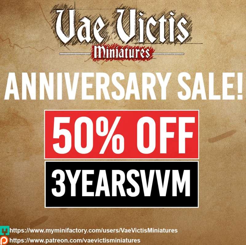 3 years anniversary sales on MyMiniFactory!